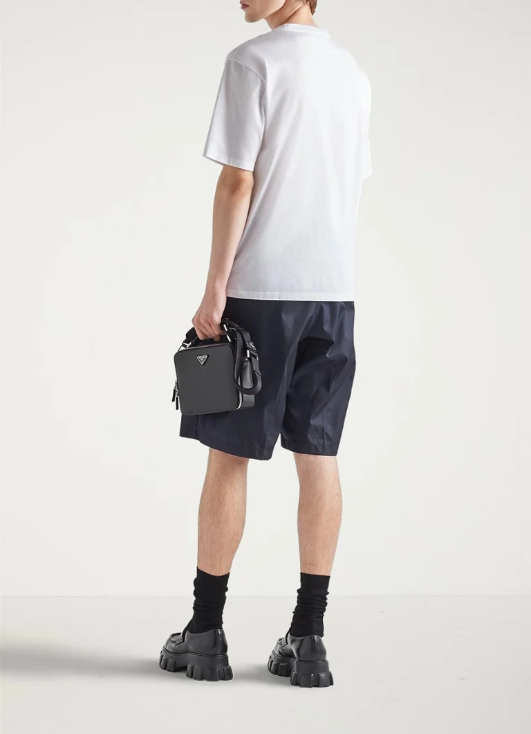 Tricou din bumbac cu logo Prada