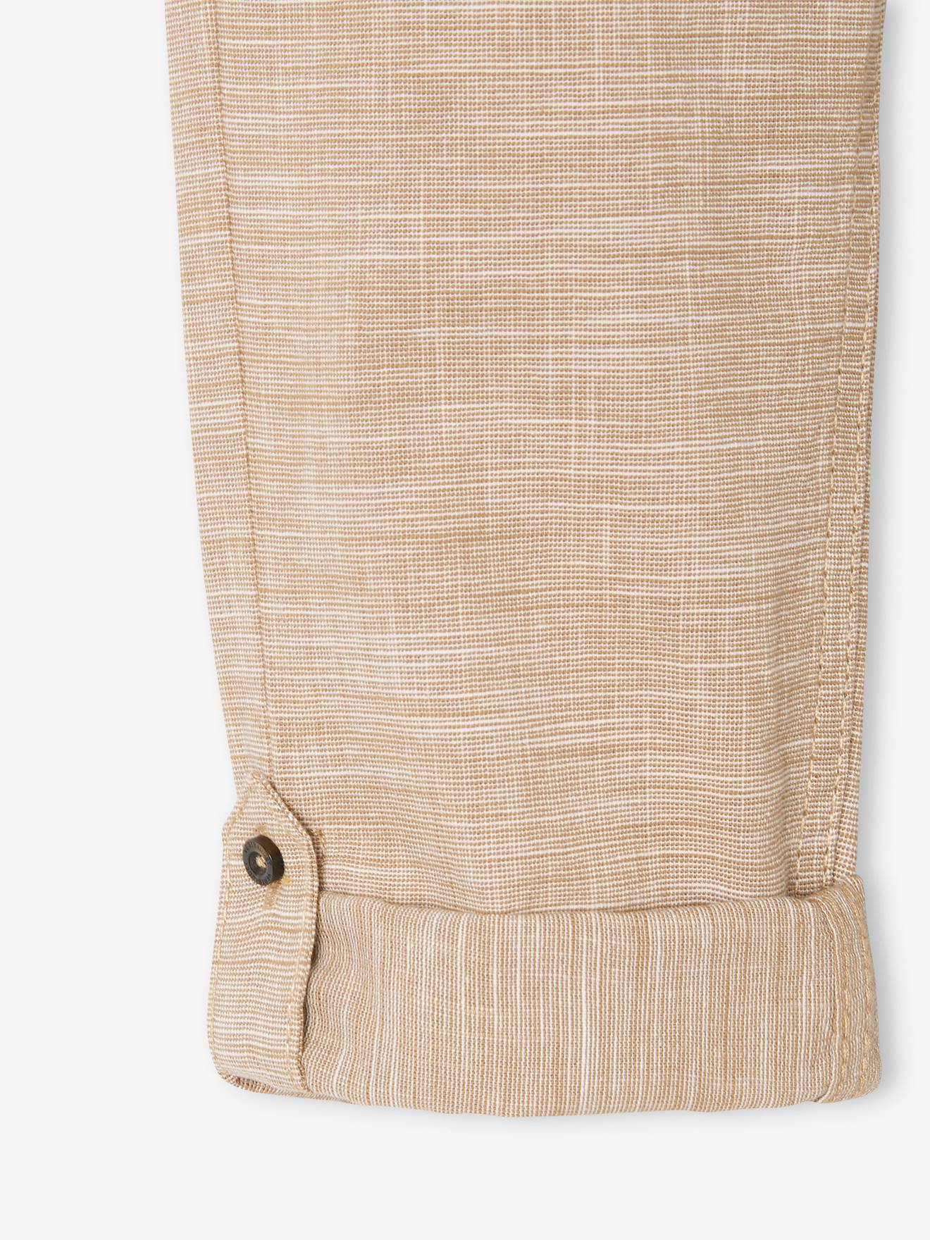 Vertbaudet Jungen 3/4-Hose, Beinlänge verstellbar Oeko-Tex - beige meliert