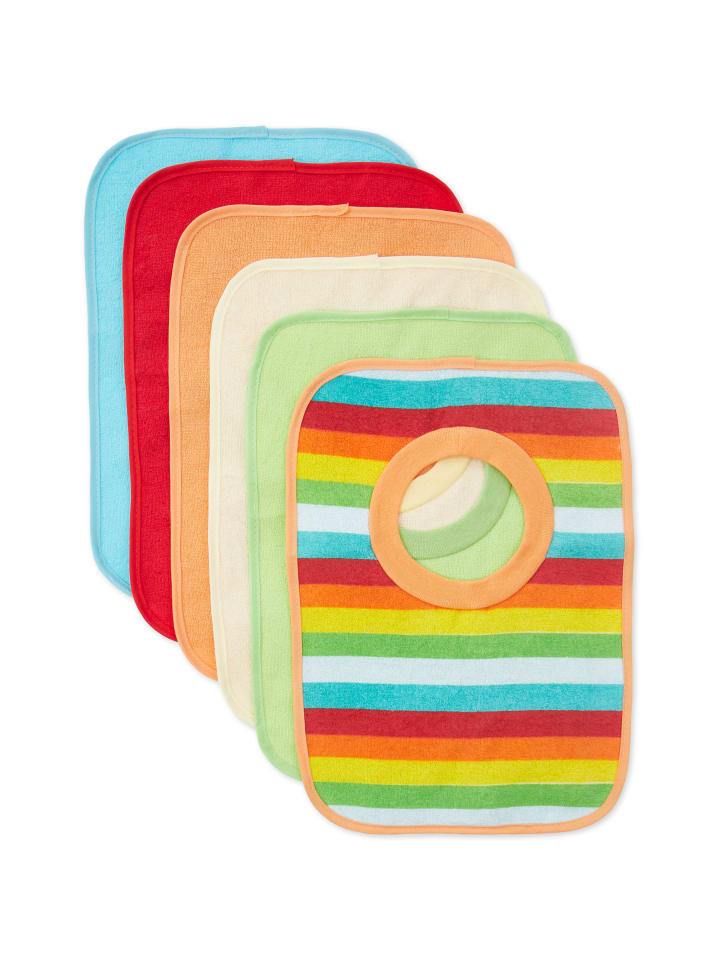 Bieco Spielwaren Baby Schlupf Lätzchen, 6er Pack - ab Geburt in Mehrfarbig günstig kaufen onesize