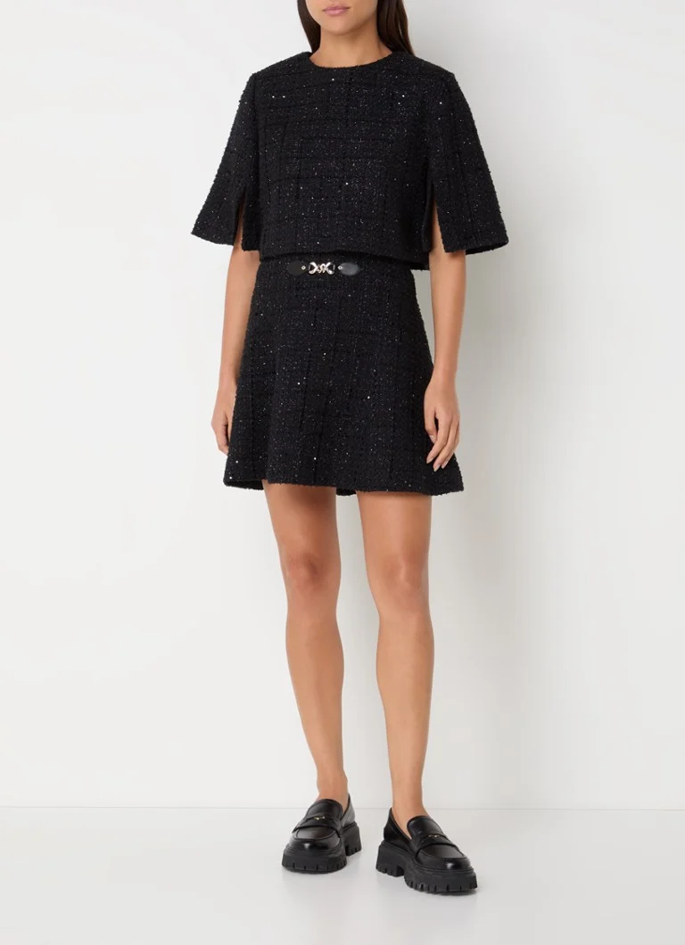 Robe Maje Mini en tweed et lurex