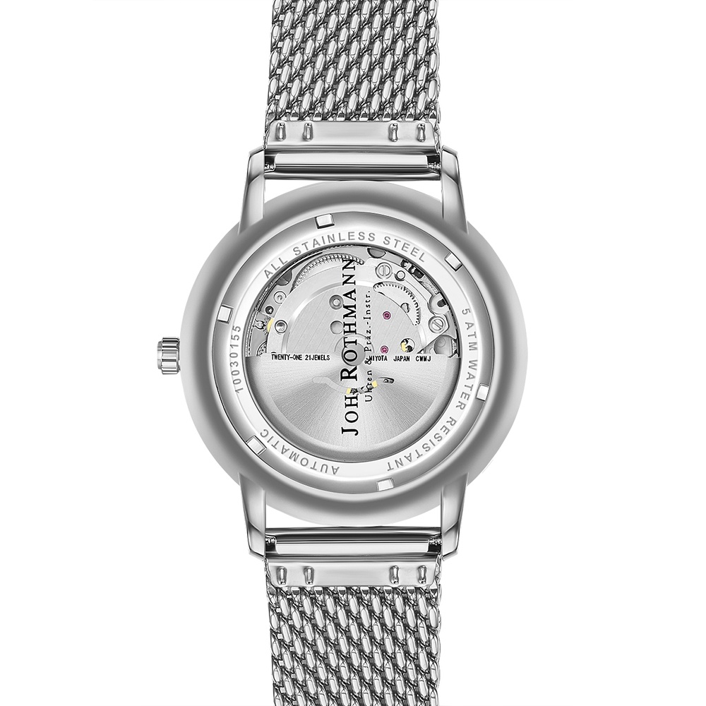 Joh. Rothmann Montre automatique Friedrich en Argent Acier inoxydable en Argent Montre