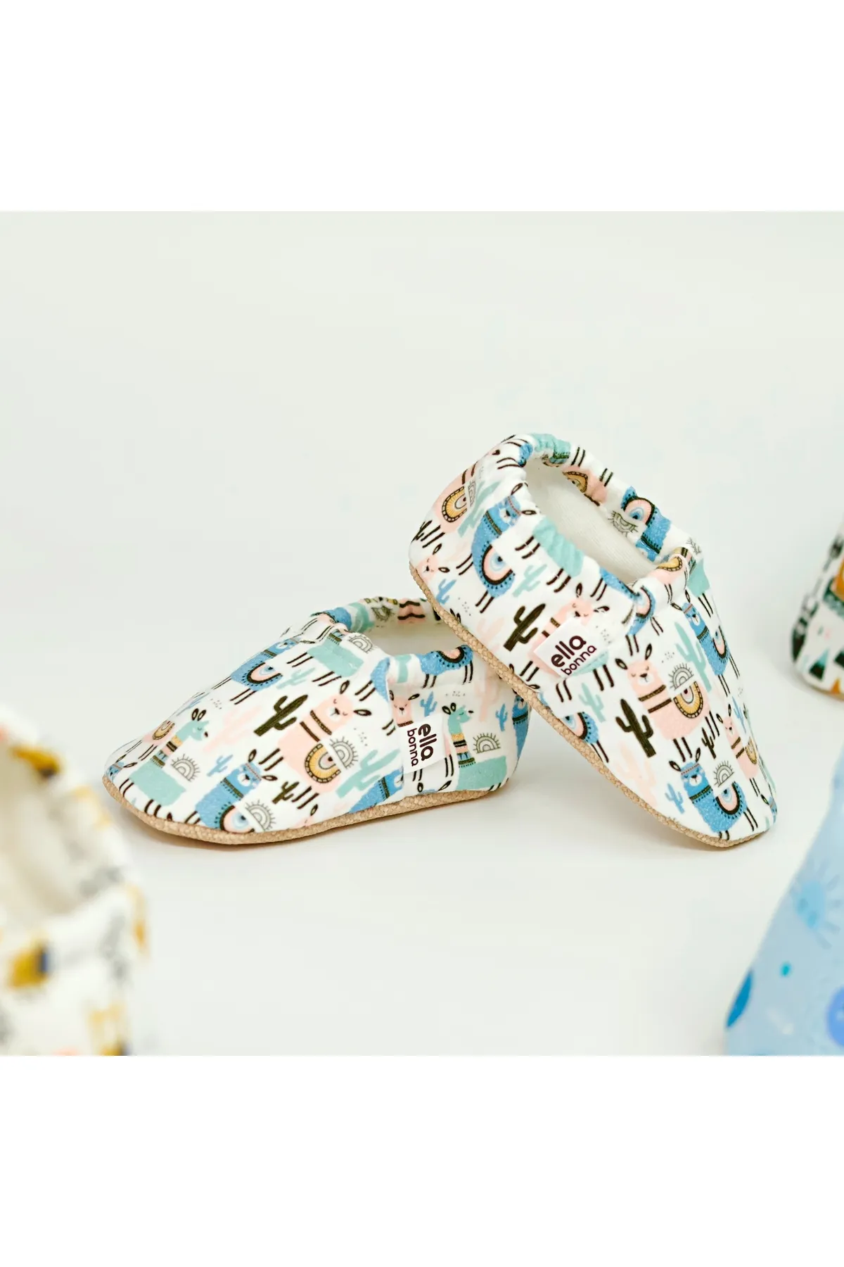 Ella Bonna  Lama-Babyschuhe mit rutschfester Sohle, Heimstiefel, Hausschuhe, Kinderzimmerschuhe, Hausschuhe