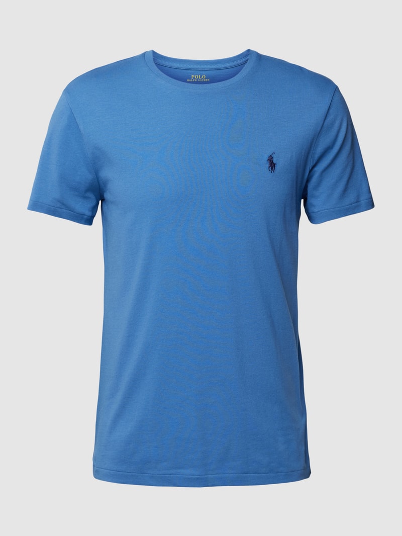 T-Shirt in Melange-Optik in rauchblau
