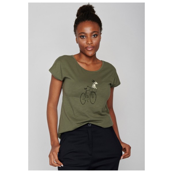 GreenBomb - Women's Bike Dog Basket (Cool) - T-Shirt