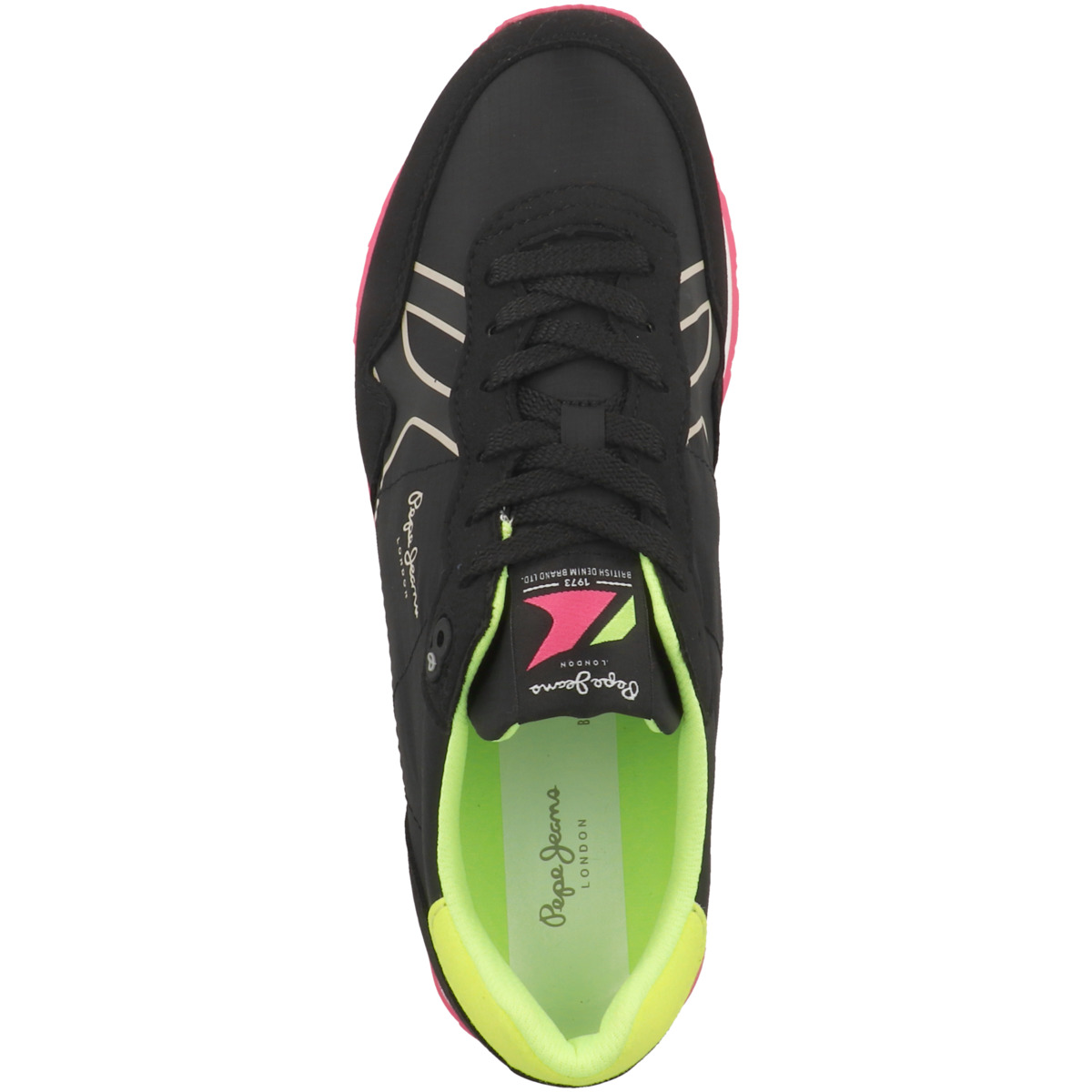 Pepe Jeans Brit Neon Sneaker Low schwarz