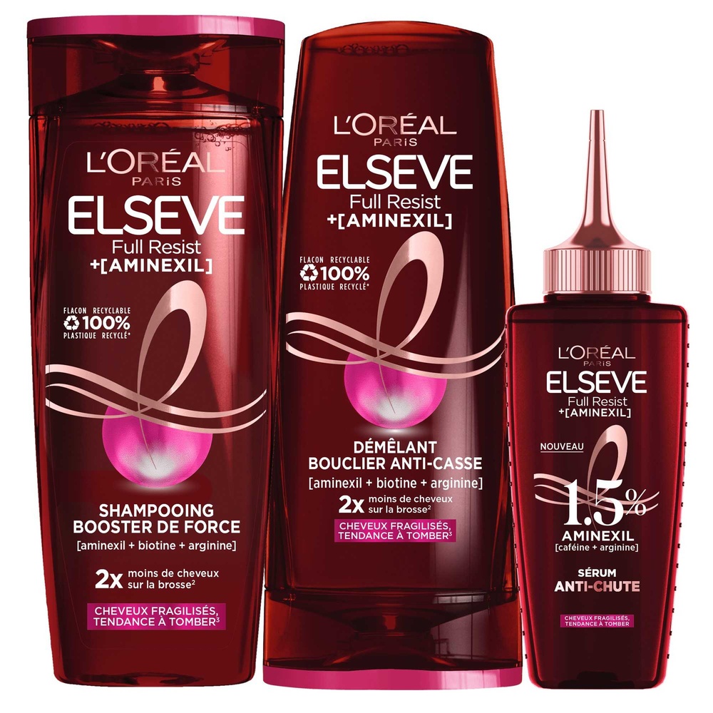L'Oréal Paris Elseve Full Resist Routine de soins capillaires enrichi enAminexil pour les cheveux fragilisés