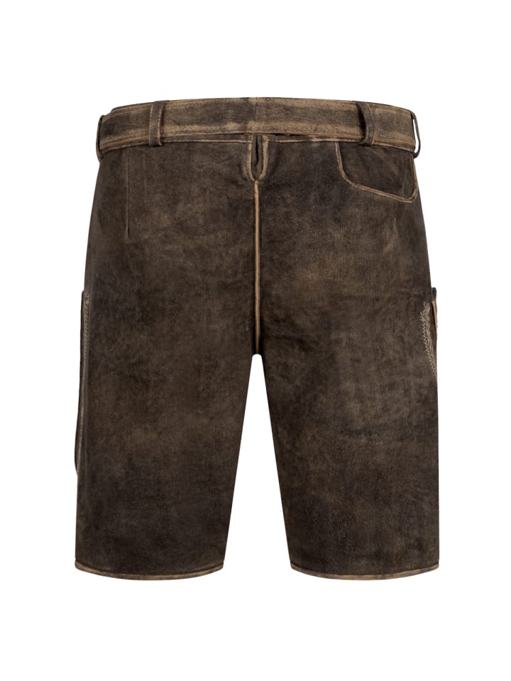 KRÜGER Lederhose Antonio in dunkelbraun günstig kaufen