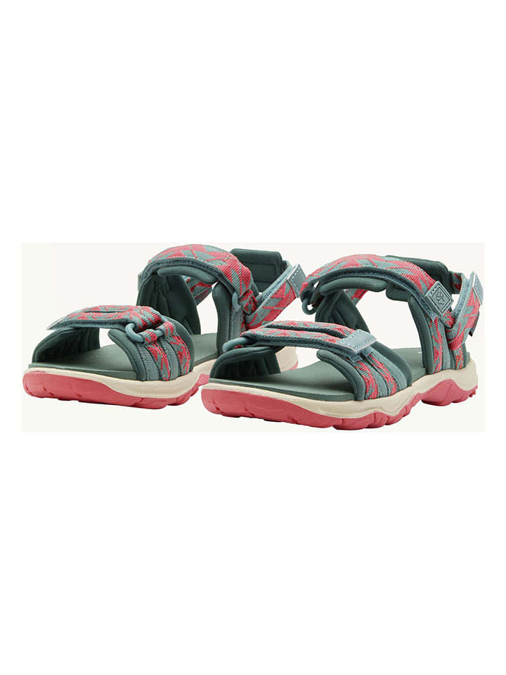 Jack Wolfskin Sandalen in Dunkelgrün/Pink günstig kaufen