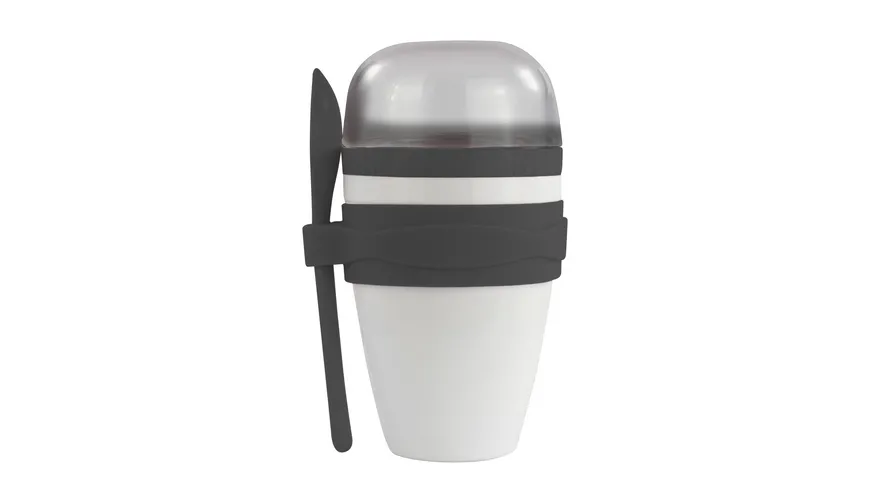 Moritz & Moritz Joghurt to Go Becher mit Löffel grau