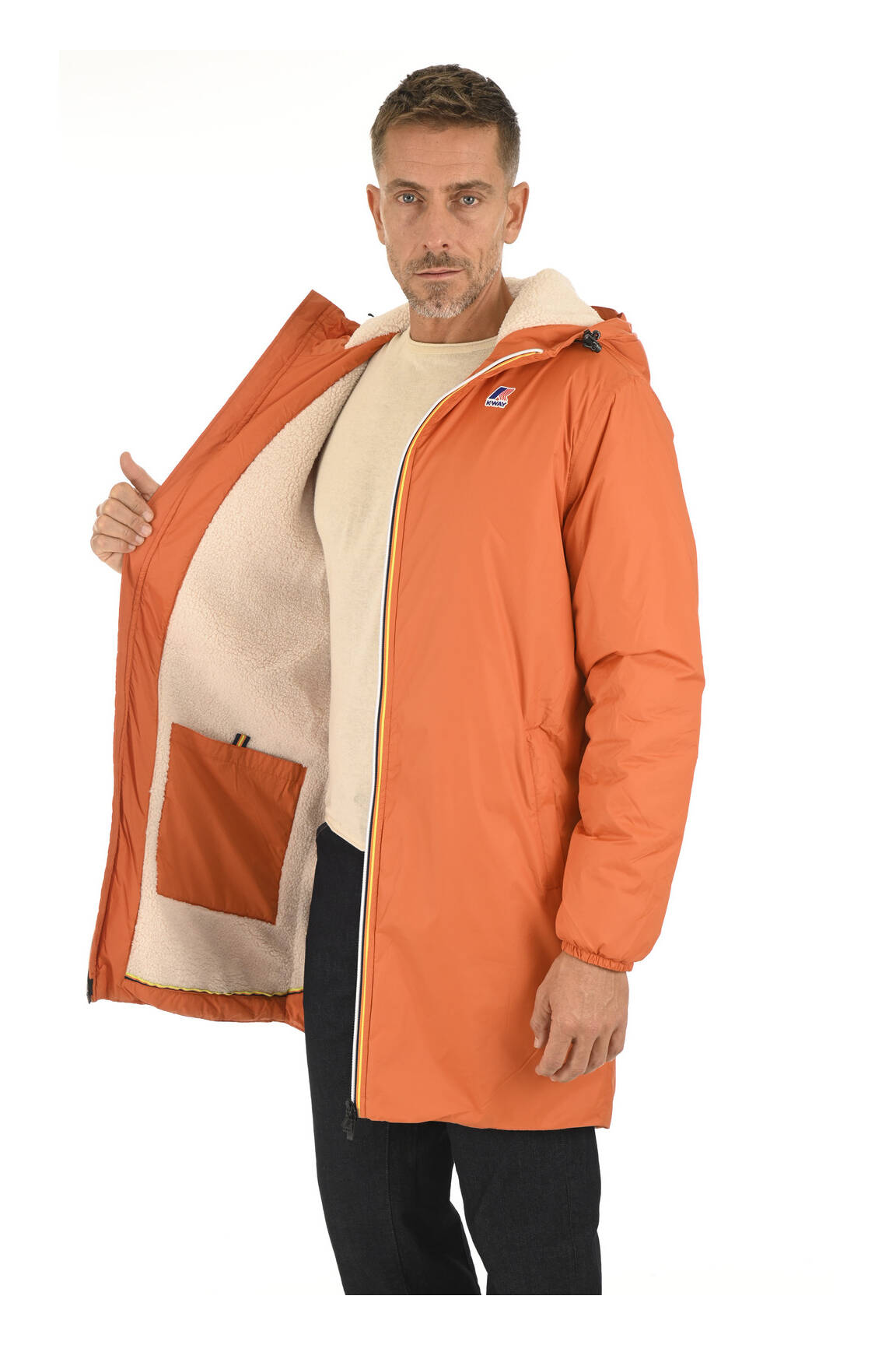K Way Impermeables Trenchs Unisexe couleur orange