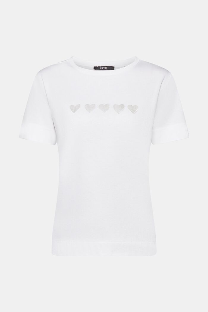 T-Shirt mit Print auf Brusthöhe