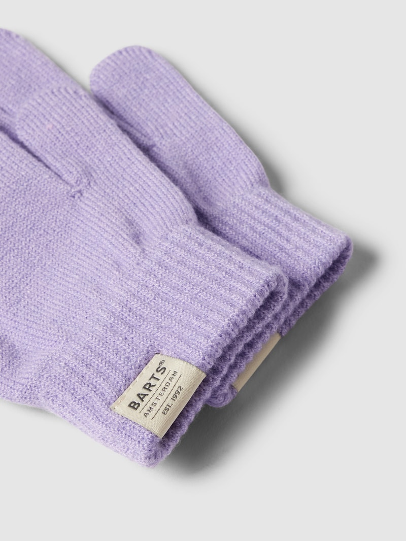 Handschuhe mit Label-Detail Modell 'Sisterbro' in flieder