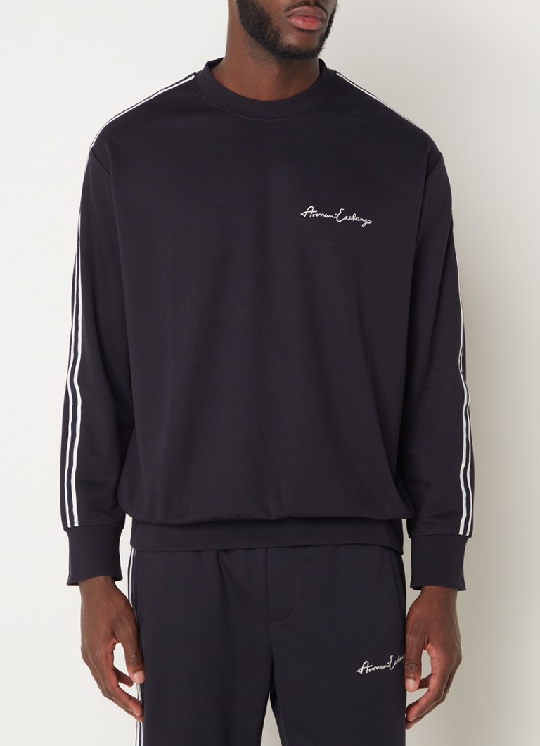 Tricou Armani Exchange cu logo brodat