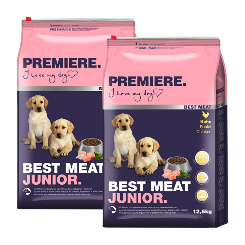 PREMIERE Hundetrockenfutter PREMIERE Best Meat Junior Huhn 2x12,5 kg