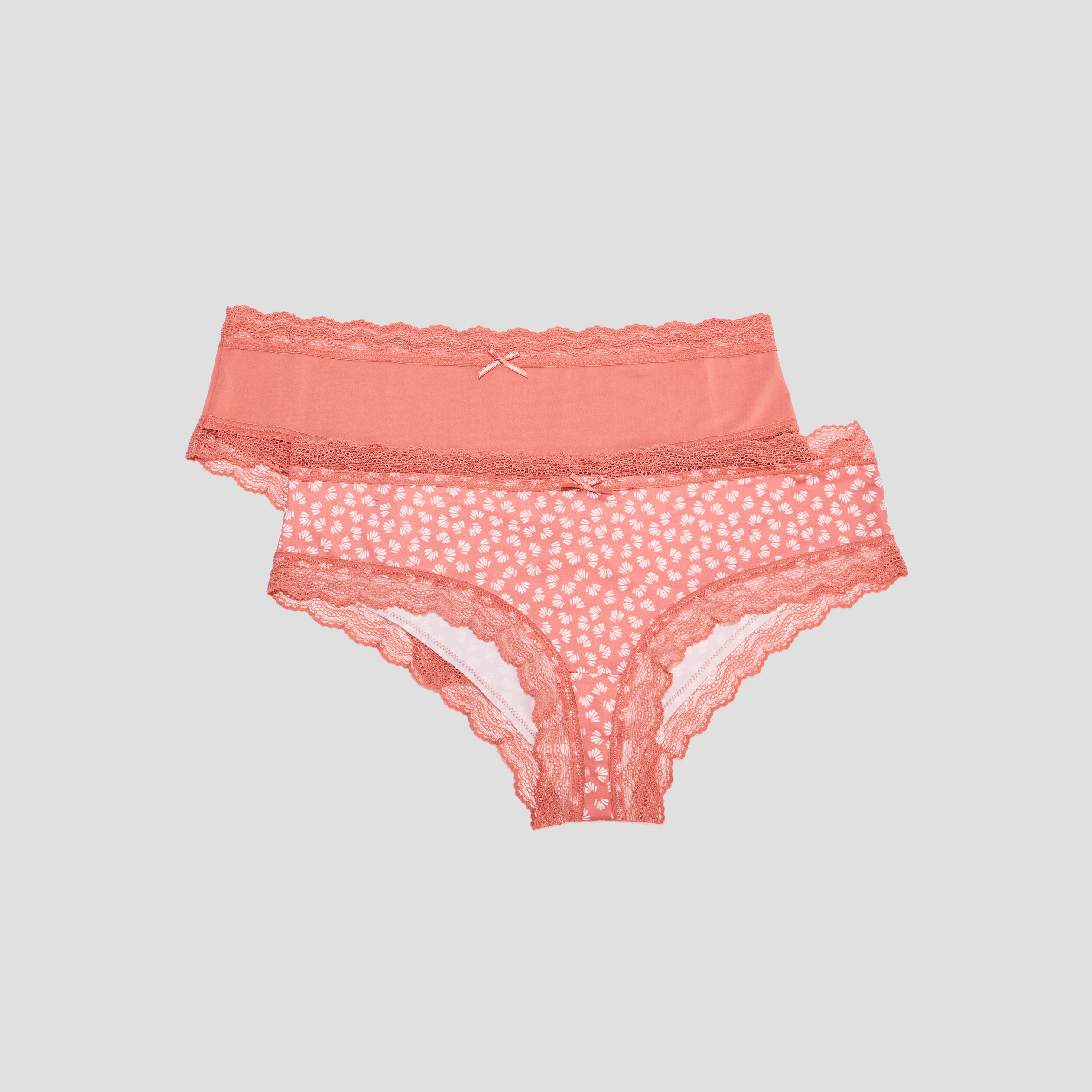 Lot 2 shortys microfibre vieux rose femme | La Halle