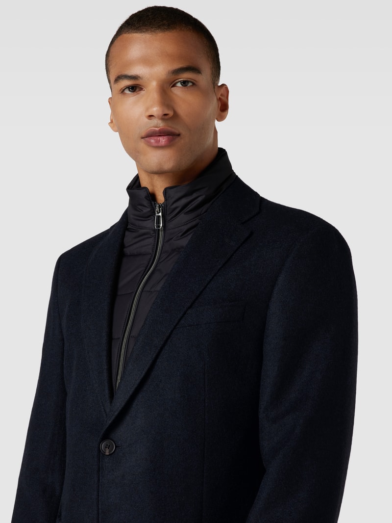 2-Knopf-Sakko in Two-Tone-Machart Modell 'Hecton' in marineblau