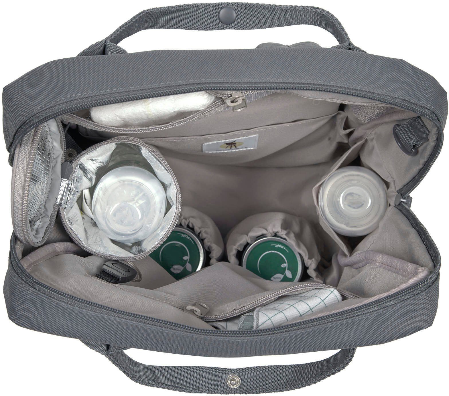 LÄSSIG Wickelrucksack Green Label, Vividal, anthracite, zum Teil aus recyceltem Material