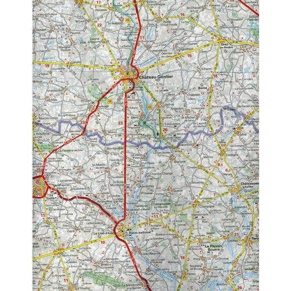 Michelin Westliches Loiretal - Anjou - Straßenkarte