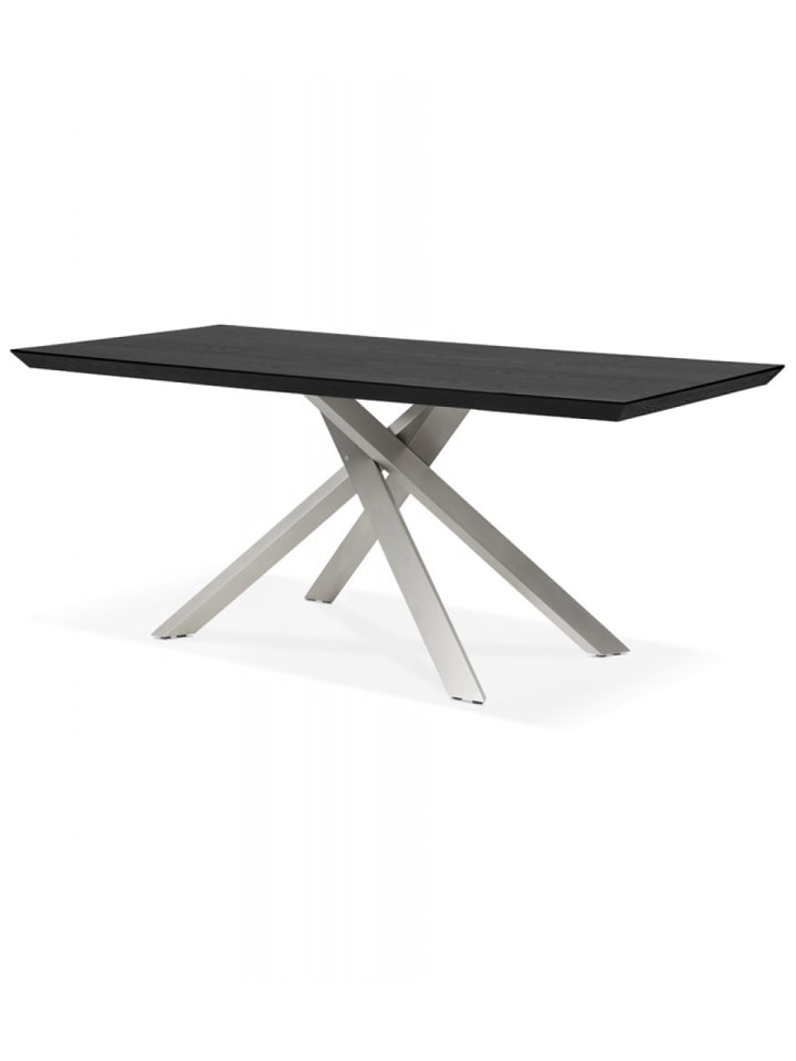 KADIMA DESIGN Esstisch aus Holz Metall Dunkelgrau | Urbaner Stil in Schwarz-Grau günstig kaufen onesize