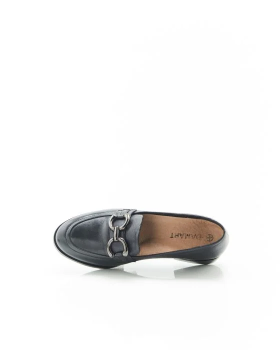 Mocassins avec chaînette coloris argenté