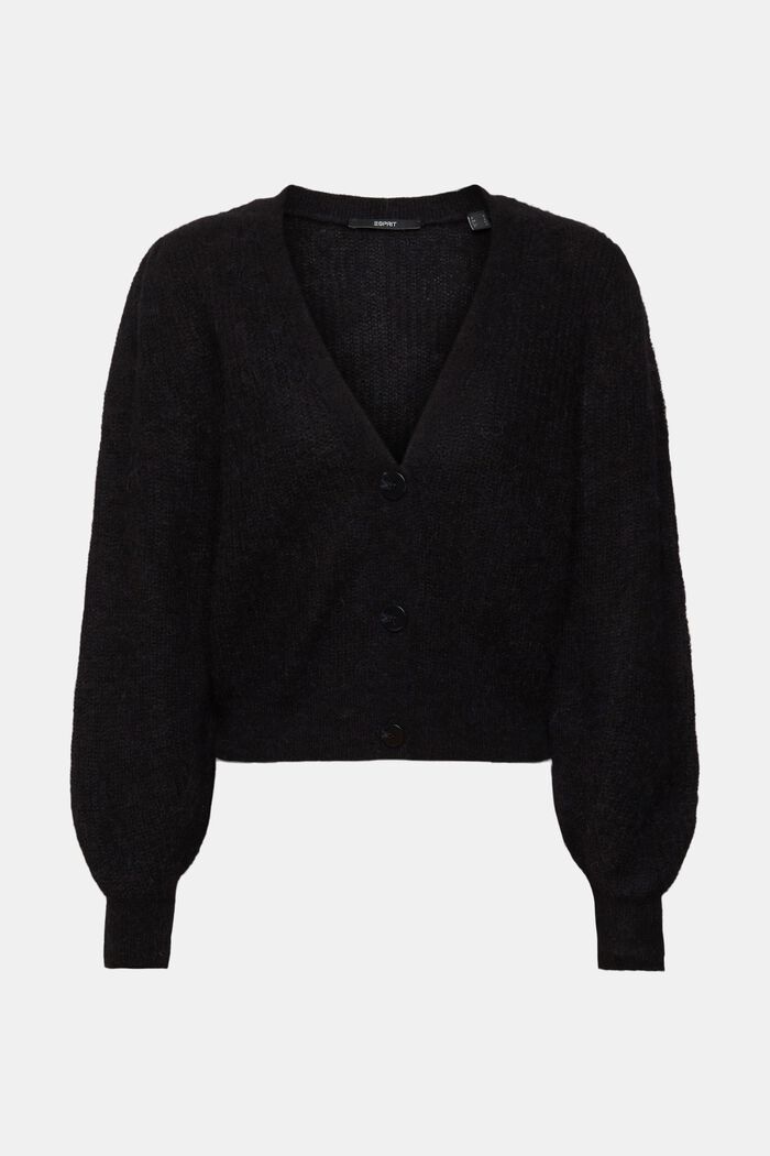 Strickcardigan mit Wolle und Alpaka