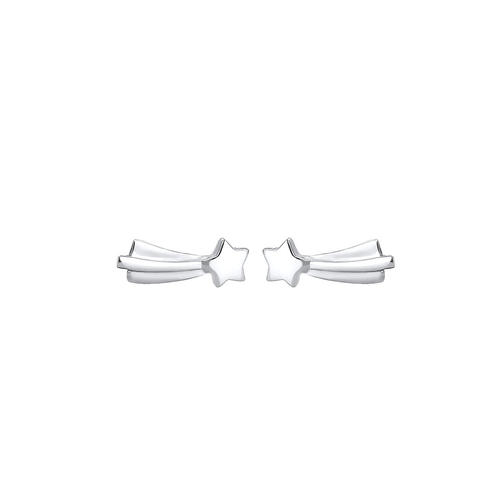 Elli Elli Boucles d'Oreilles Femme Étoile Filante 925 en Argent Sterling Boucles d'oreilles