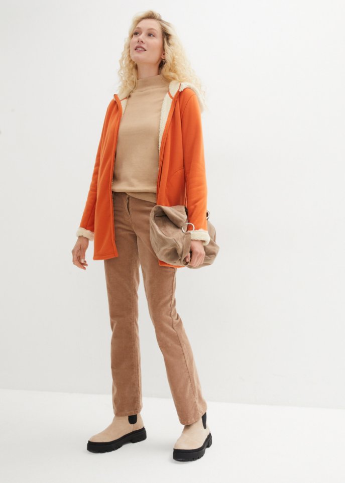 Sweatjacke mit Teddyfell