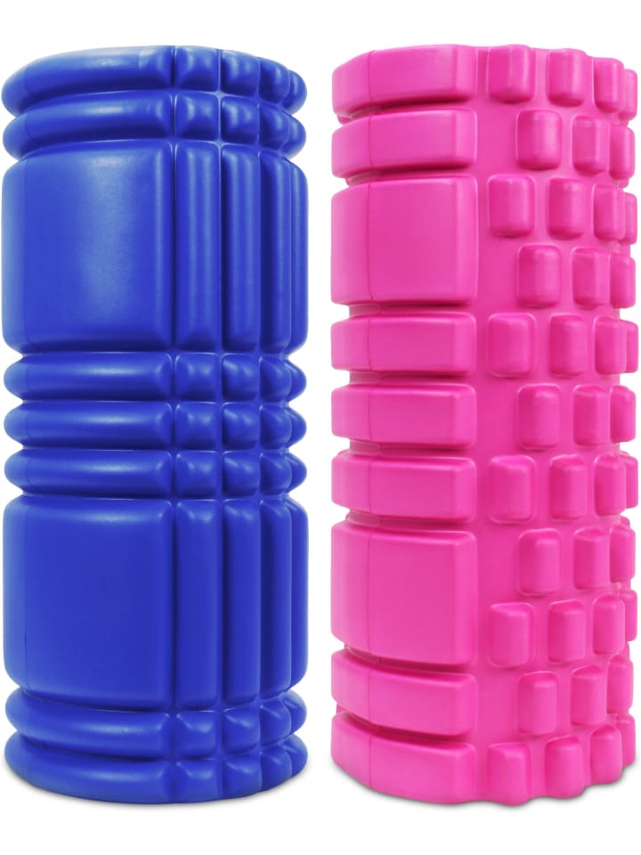 Normani Outdoor Sports 2 x Faszienrolle - Sportrolle Massageroller in 1 x Blau / 1 x Pink günstig kaufen onesize