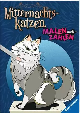 Malen nach Zahlen: Mitternachtskatzen