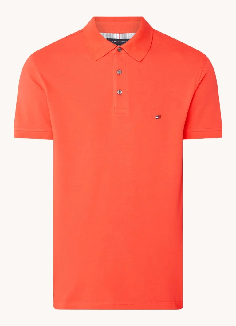 Polo Tommy Hilfiger 1985 slim fit com bordado do logotipo