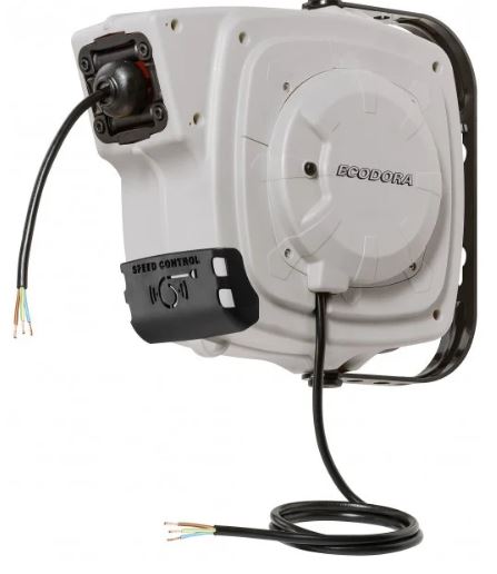Ecodora 567000009 Kolut za crijevo 9 m (1-230V) - kabel 3x2,5 mm² + SPEEDCONTROL - (0E2325F) bez utikača