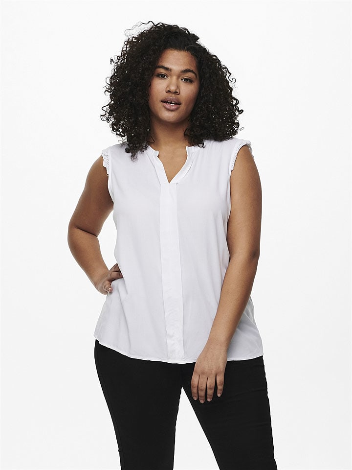 ONLY Carmakoma Bluse in Weiß günstig kaufen