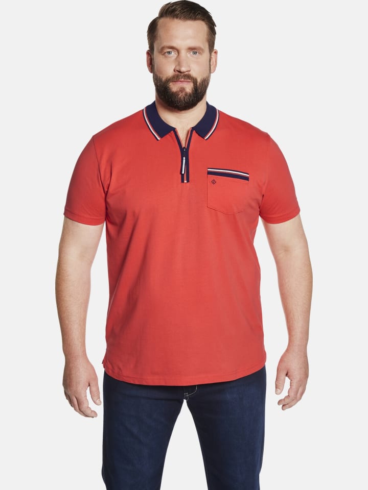 Charles Colby Doppelpack Poloshirt EARL LENN in rot dunkelblau günstig kaufen