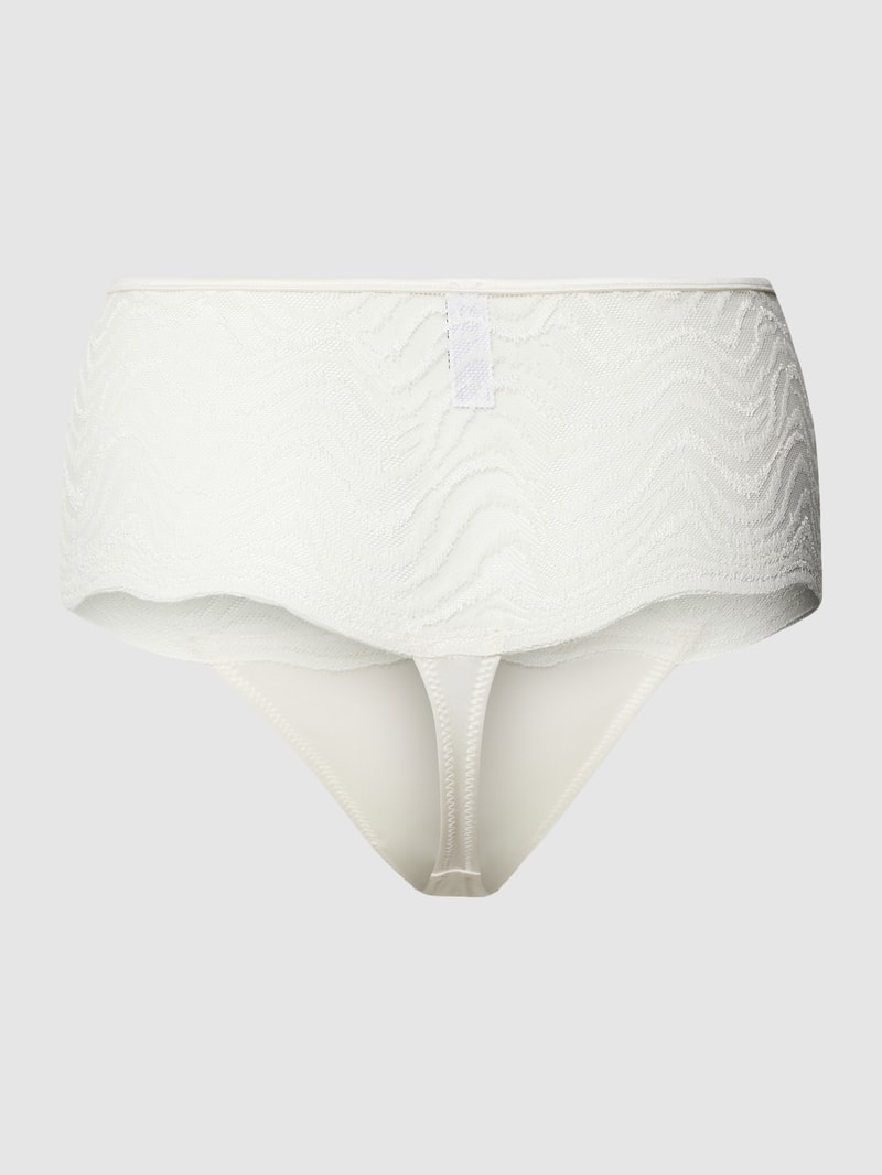 String mit Spitzenbesatz in offwhite