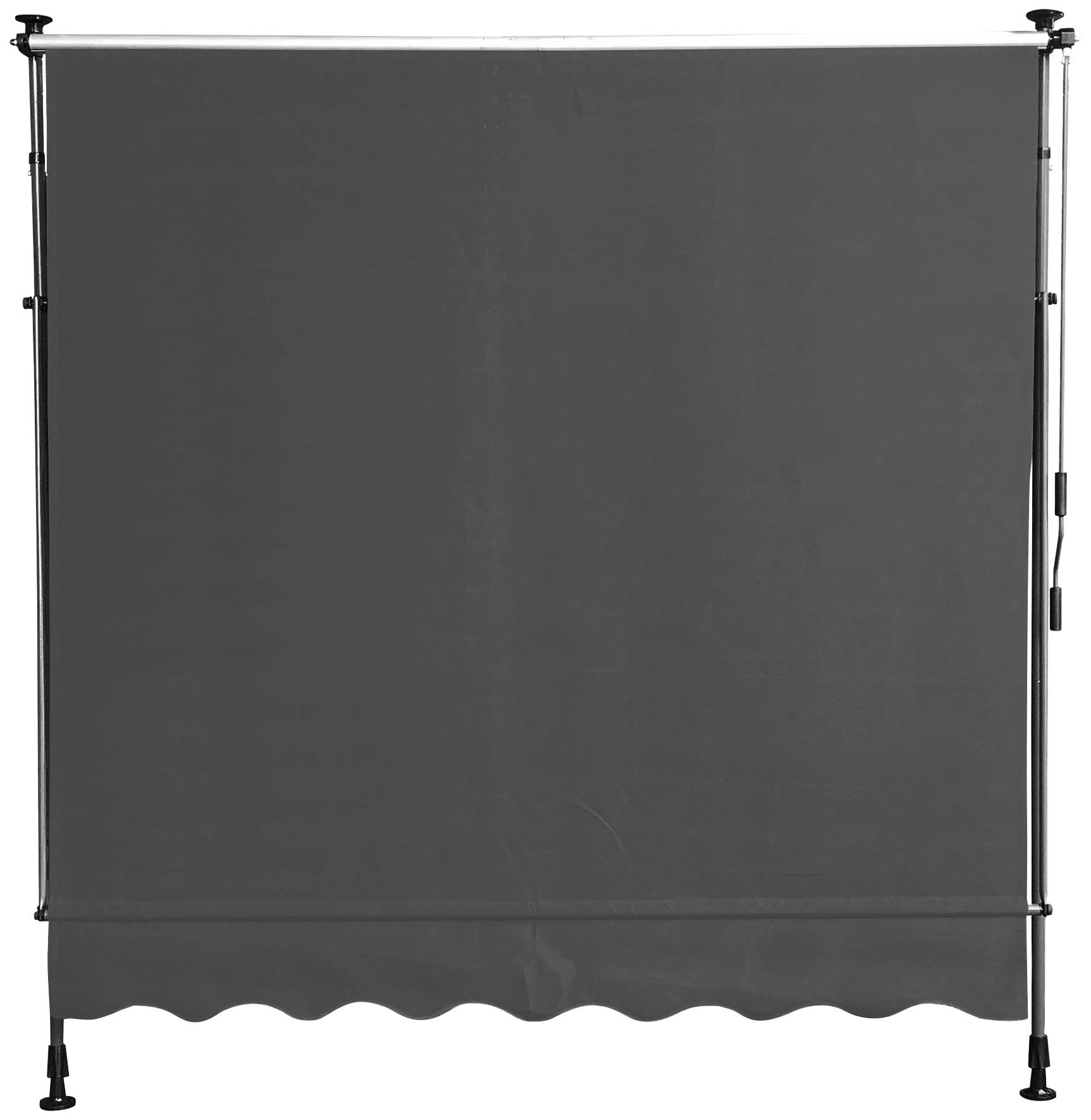 Quick Star Klemm-Senkrechtmarkise 200 cm Breite, 130 cm Ausfall, Neigungswinkel verstellbar
