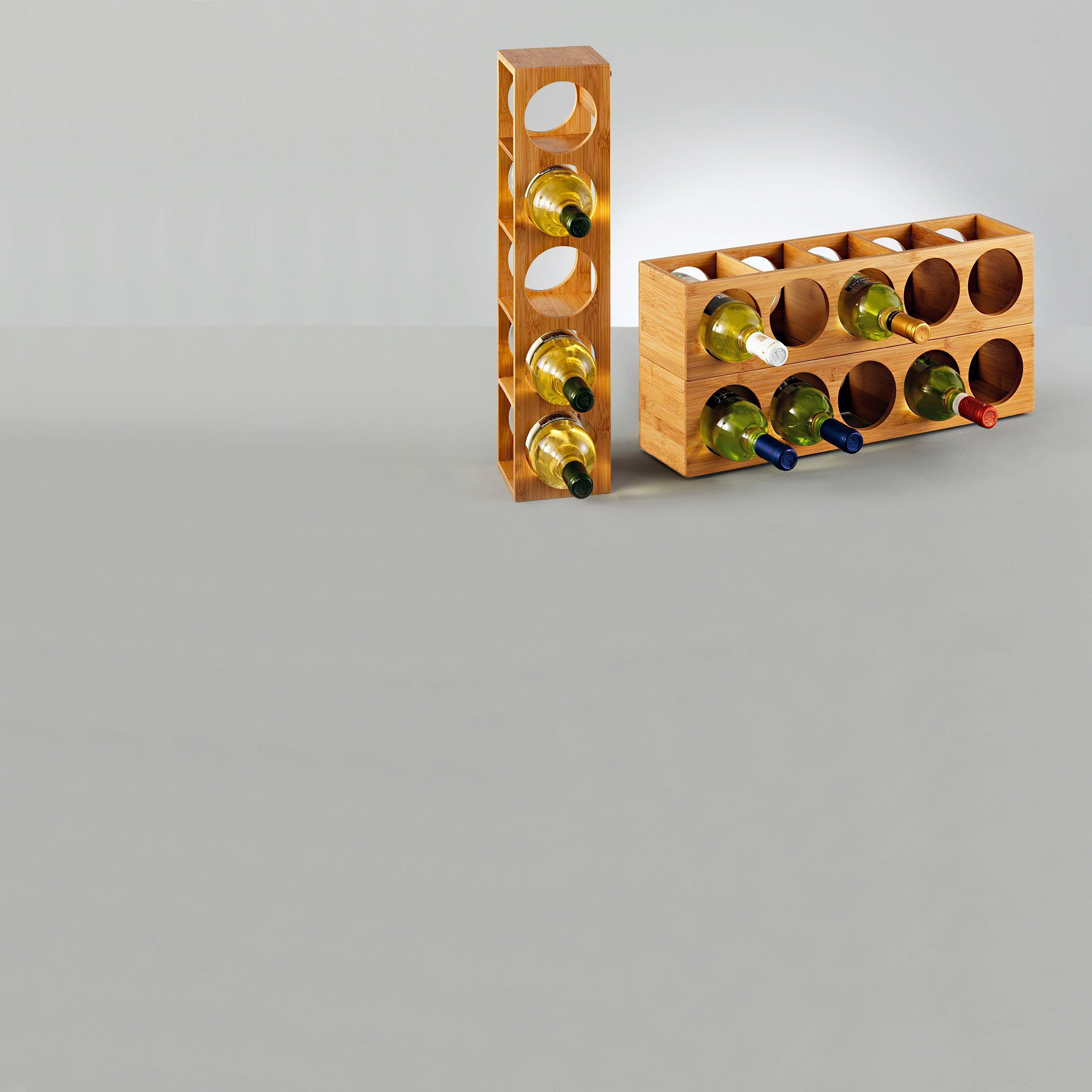 Zeller Present Weinregal Bamboo, für bis zu 5 Weinflaschen geeignet