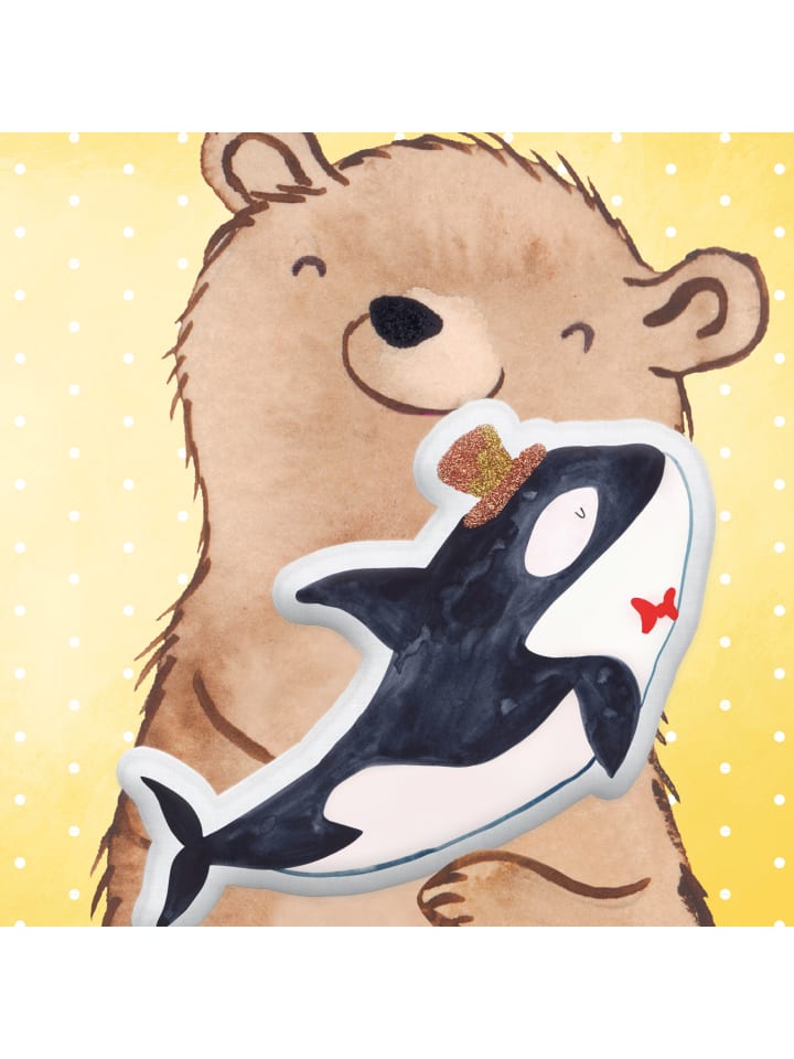 Mr. & Mrs. Panda Kissen Kuscheltier Orca Zylinder ohne Spruch in Weiß günstig kaufen