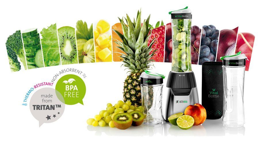 eta Smoothie-Maker ACTIVMIX ETA110390000, 350 W, Puls-Schalter, 19000 U/min., 2 Sportflaschen, Slim-Format, Mix-Messer