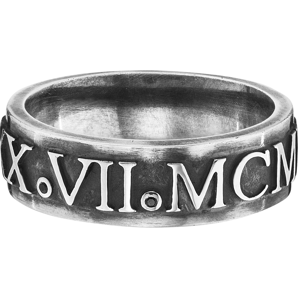 caï Bague pour hommes 925 Argent noir Bague