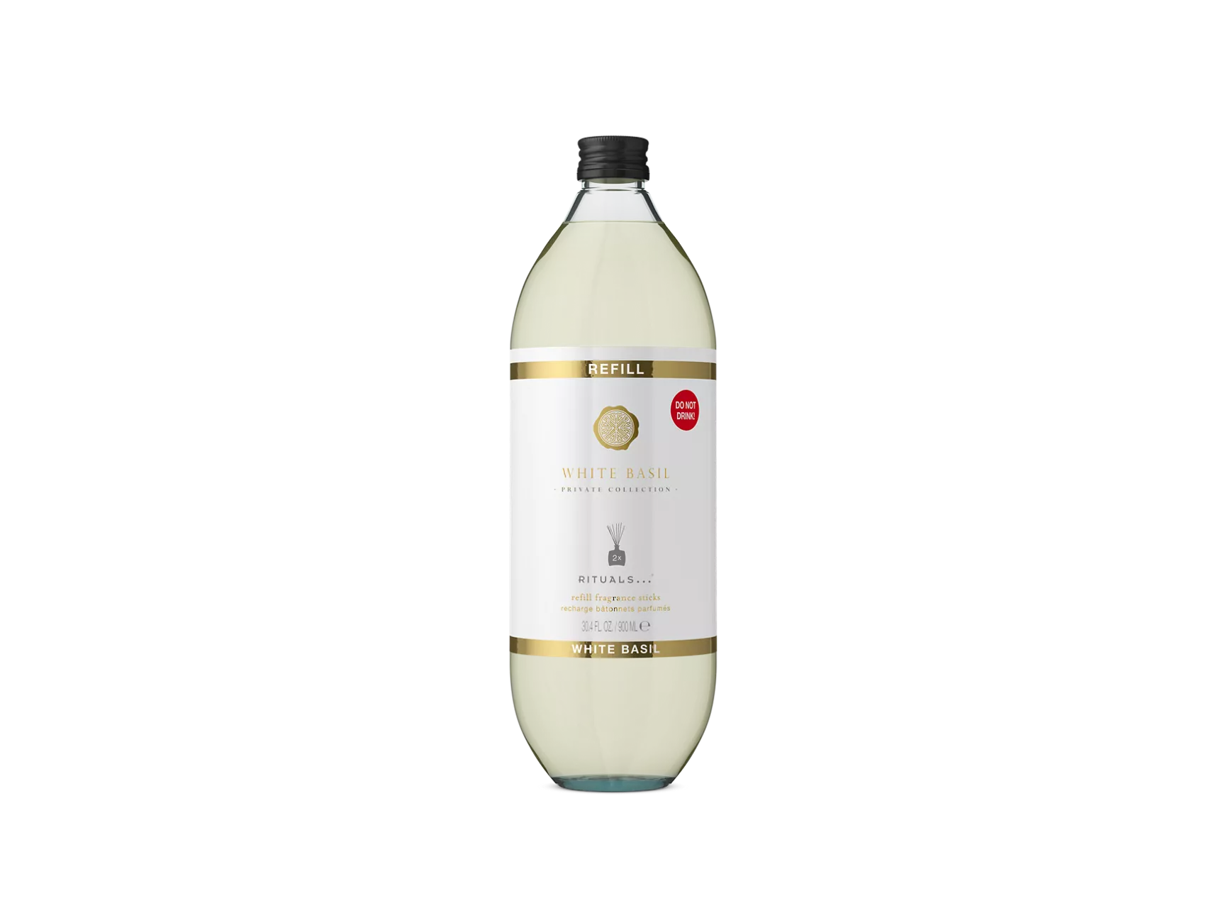 Bâtonnets parfumés de recharge Basilic Blanc 900 ml ECOM