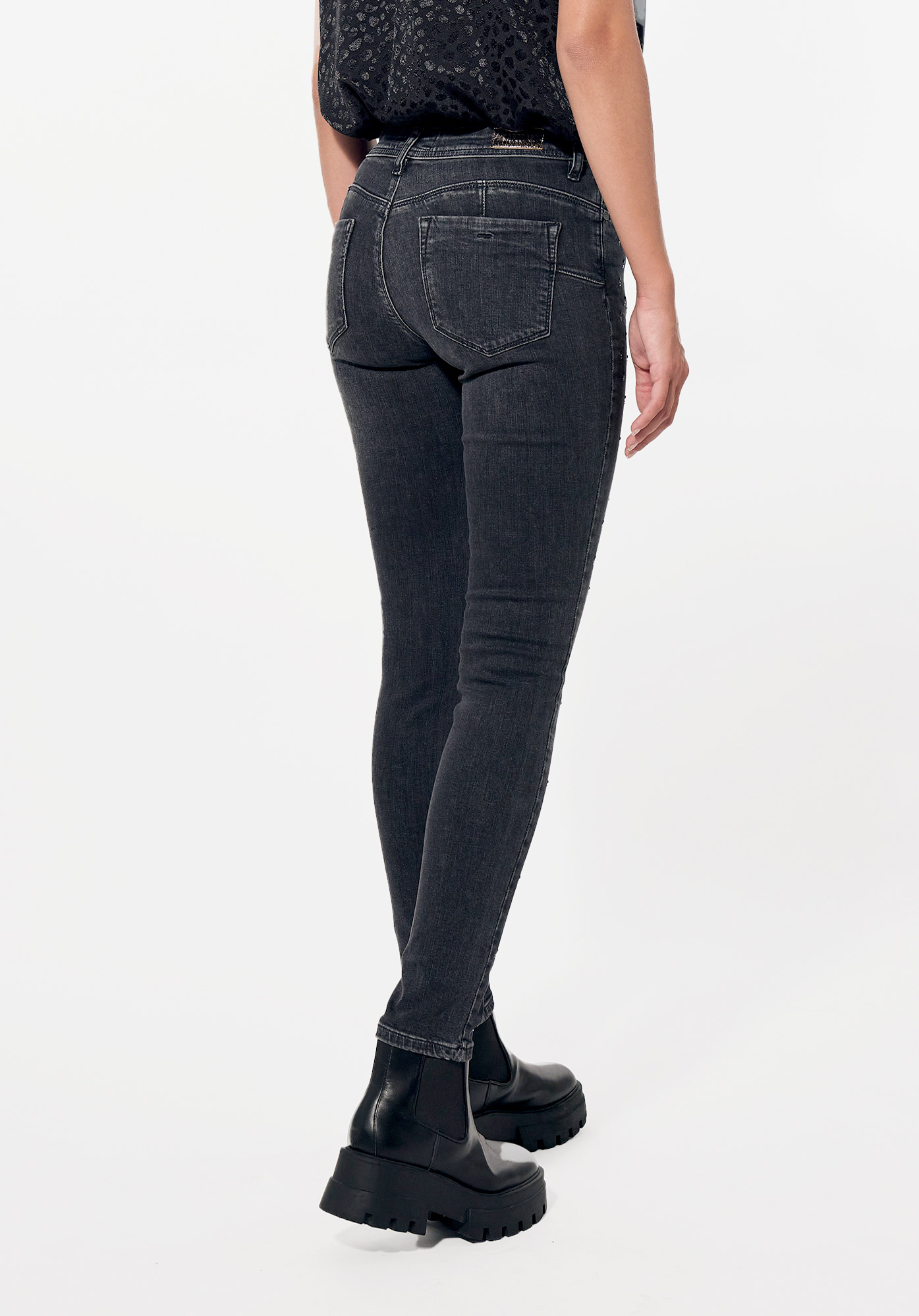 LOKA   Jean slim Femme noir