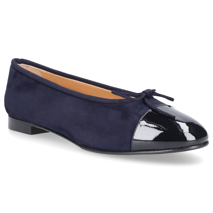 Unützer - Ballerinas 963011 Veloursleder Lackleder - blau