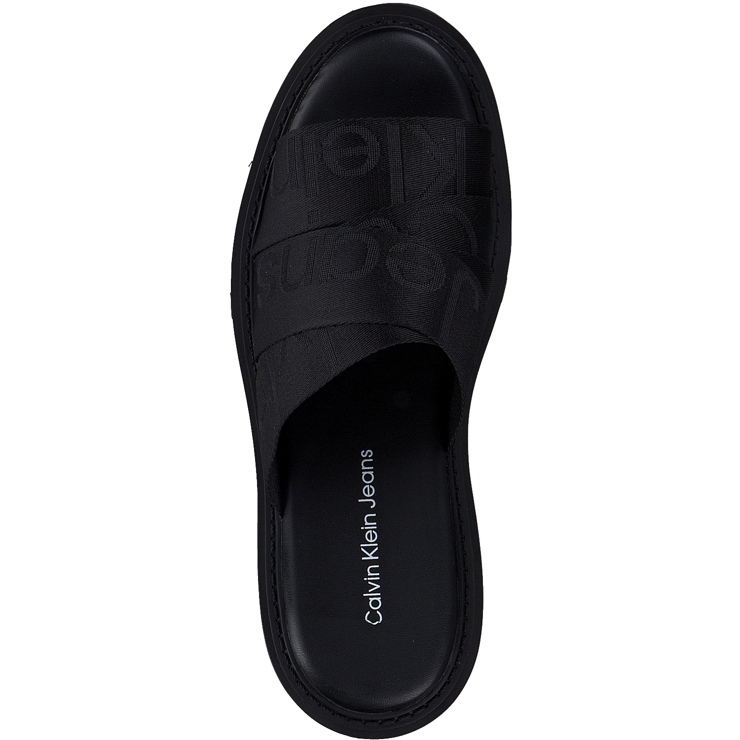 Calvin Klein YW0YW00949, Plateau-Pantoletten, Damen, BLACK