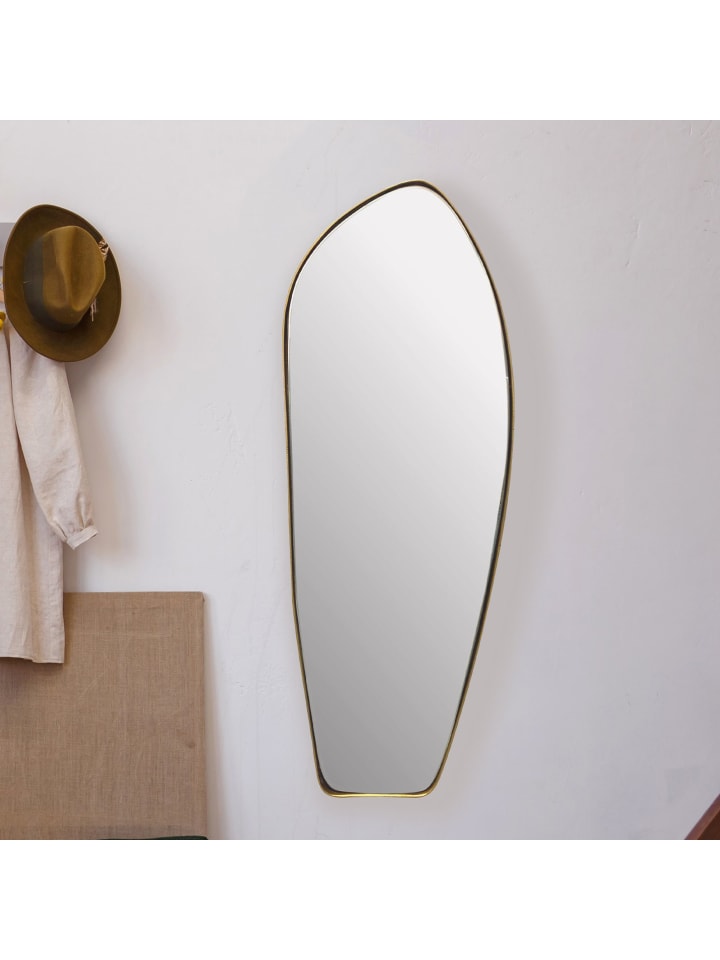 KADIMA DESIGN Wandspiegel Asymmetrisch 33x90 cm Metall Design Hängespiegel , günstig kaufen onesize