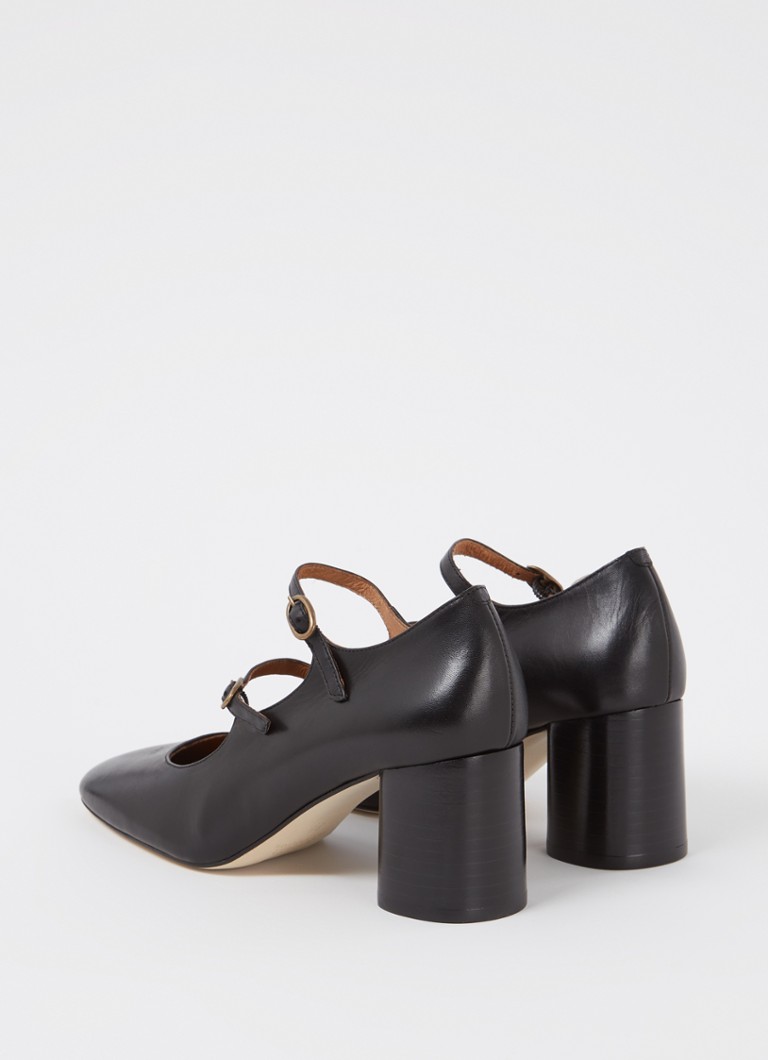 Pantofi cu toc din piele cu rozmarin de la Sessùn