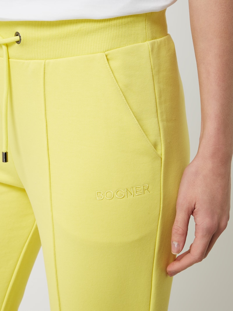 Sweathose mit Logo-Stickerei Modell 'Soula' in hellgelb