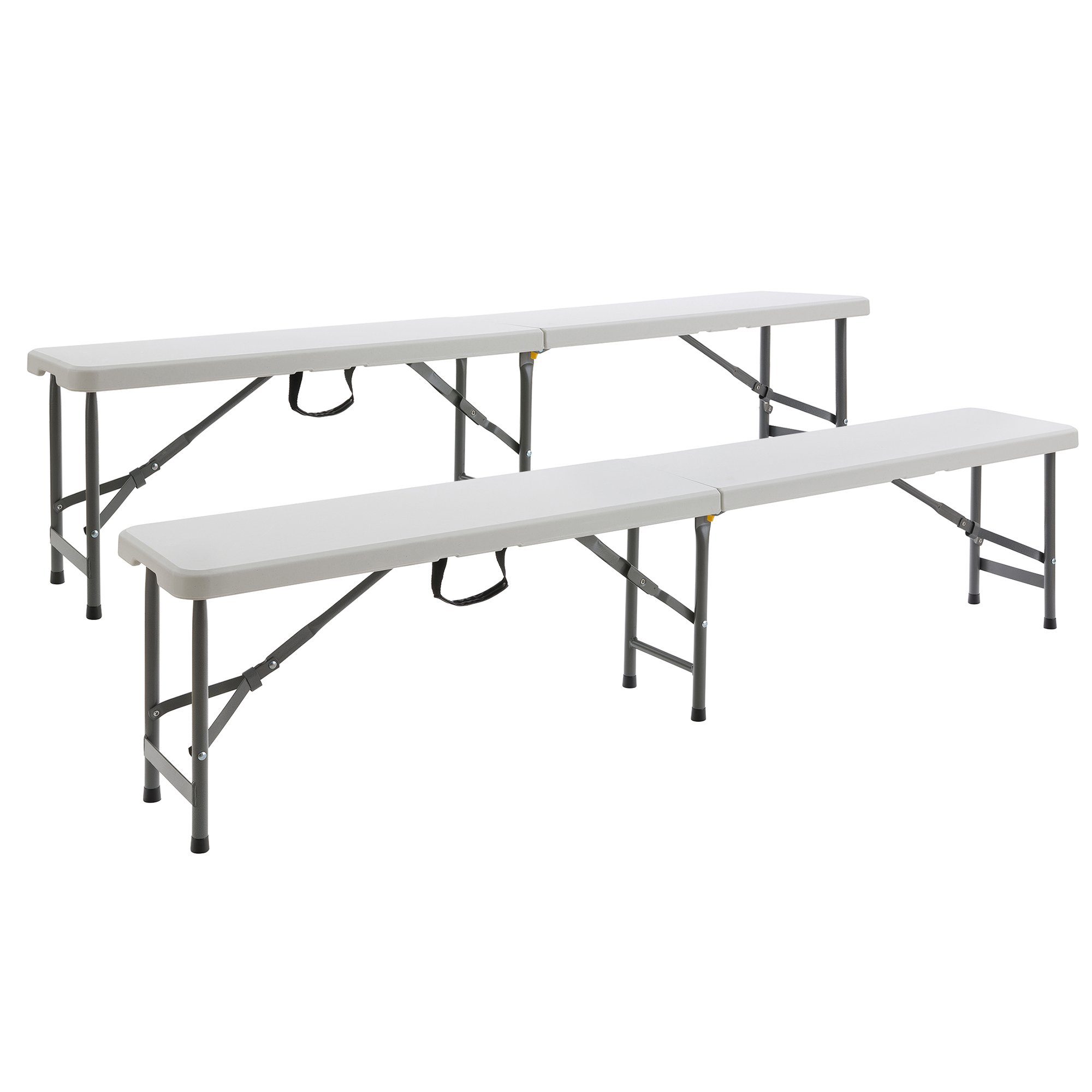 Arebos Bierzeltgarnitur 2x Bierbank I Faltbank I Klappbar, (Set), mit Tragegriff