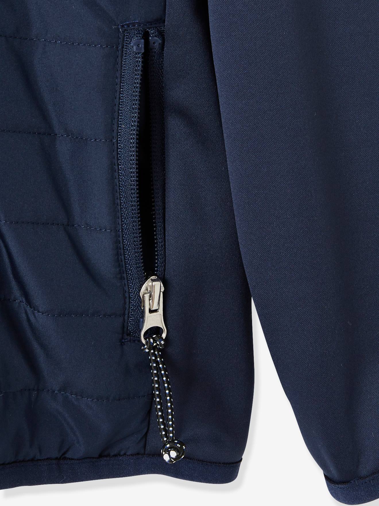 Blouson à capuche sport garçon encre