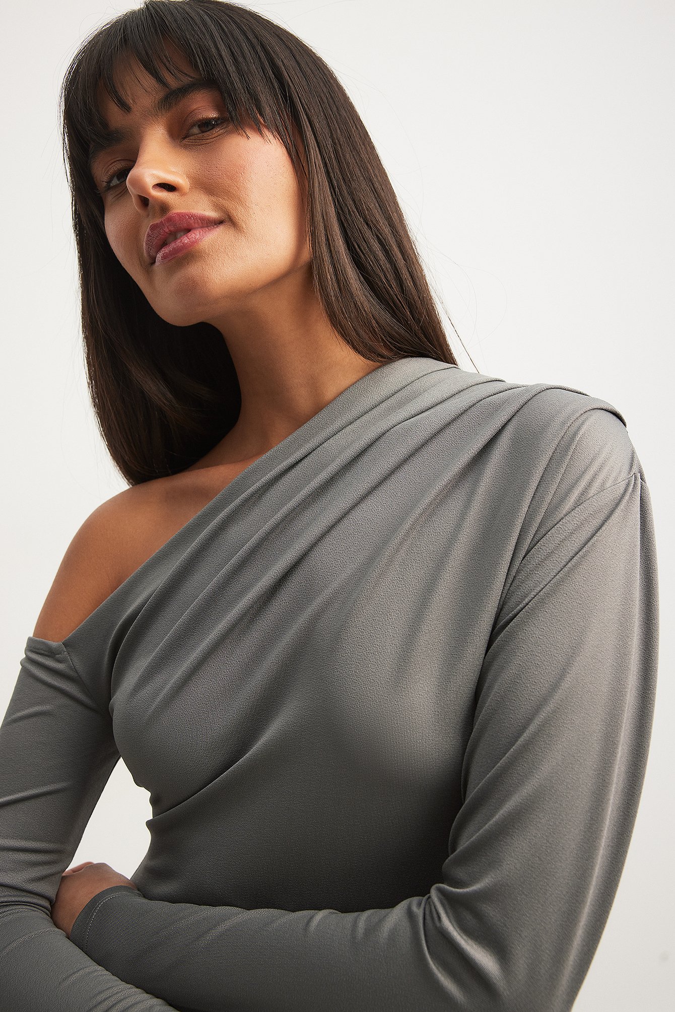 Einschultriges Maxikleid