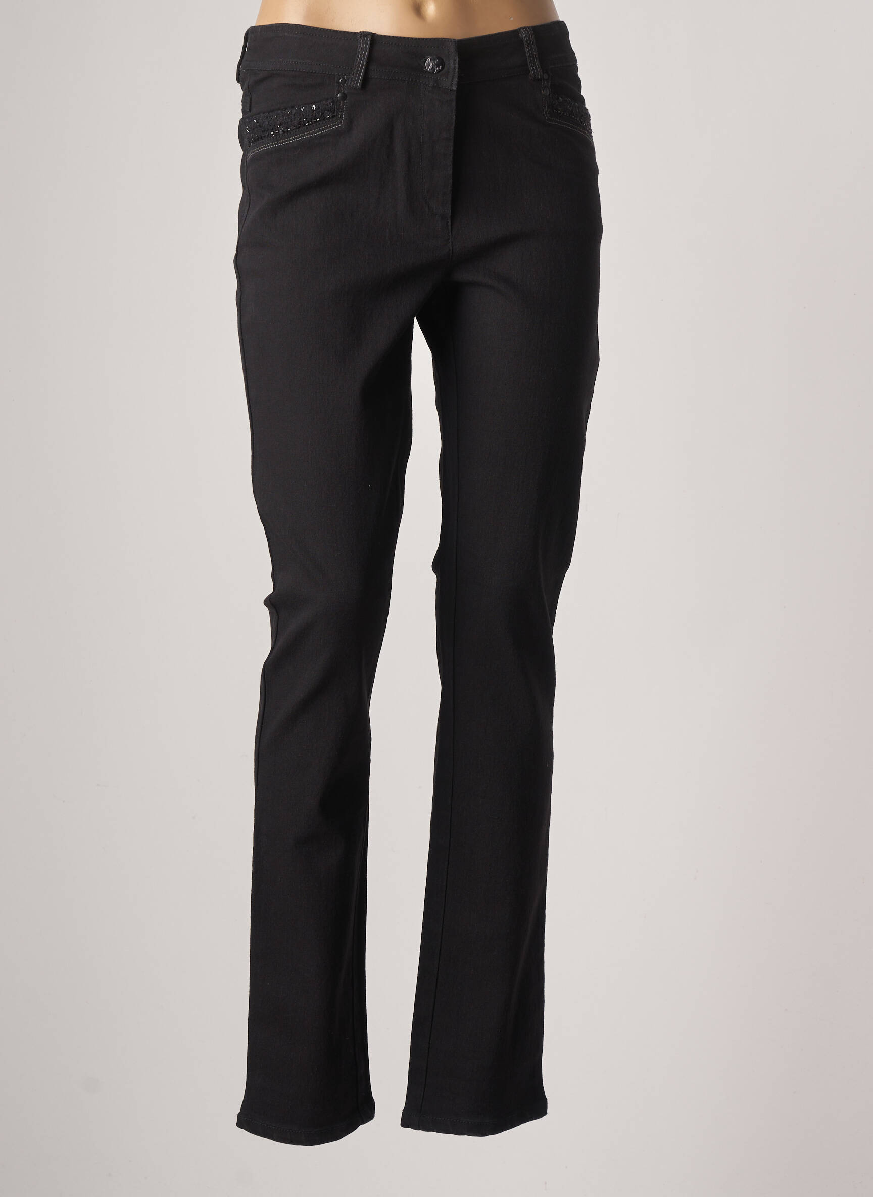 Jac Jac Jeans Coupe Slim Femme couleur noir